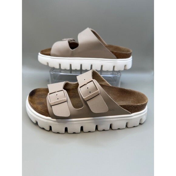Papillio by Birkenstock Arizona Womens Chunky Sandals Taupe Sz 36 US 6 Platform - Picture 3 of 7